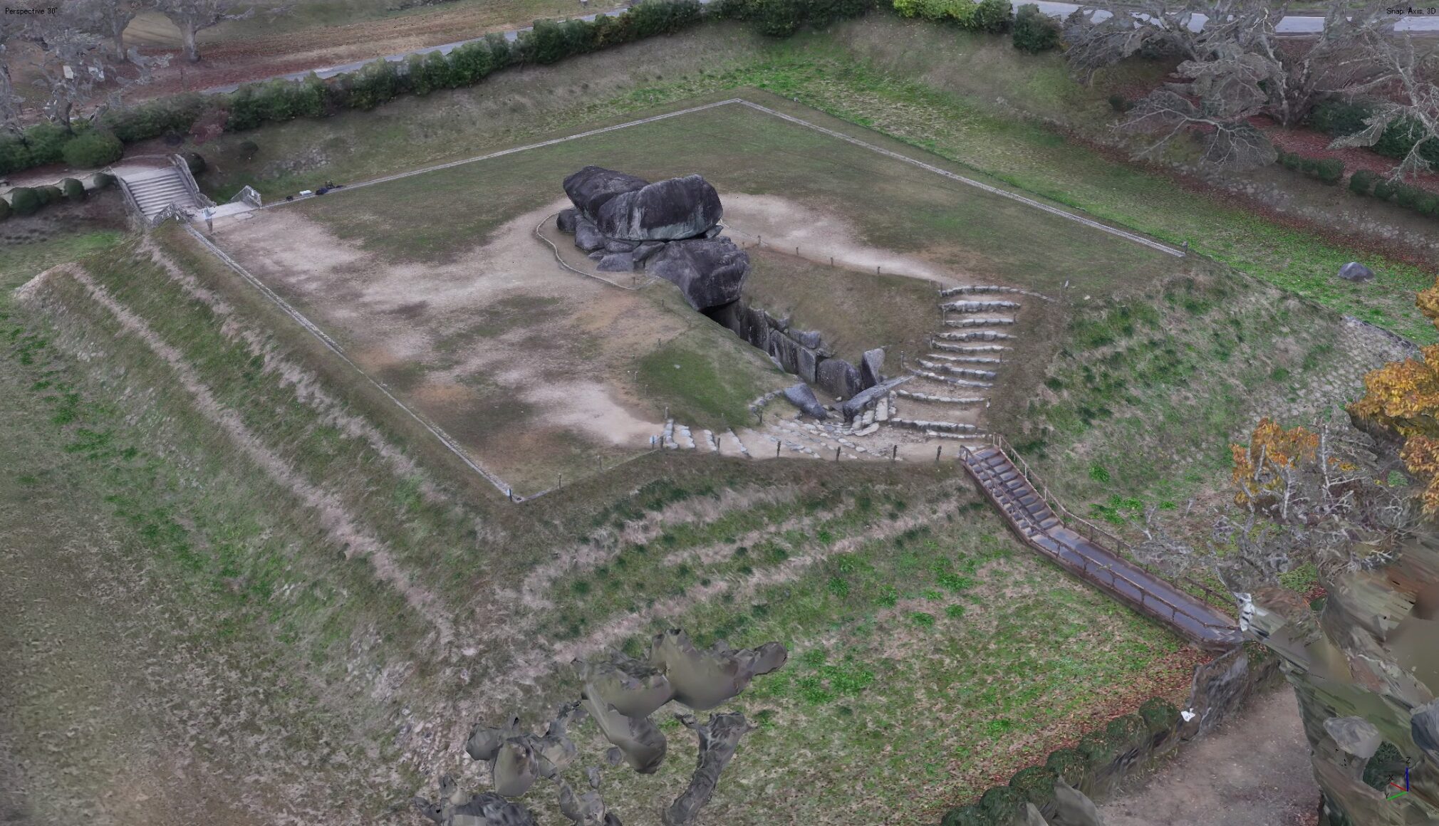 奈良県明日香村の石舞台古墳（特別史跡）にて調査・3D撮影を実施しました